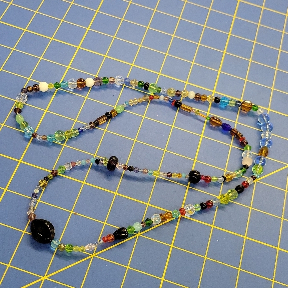 Multi Color Beaded 36" Necklace